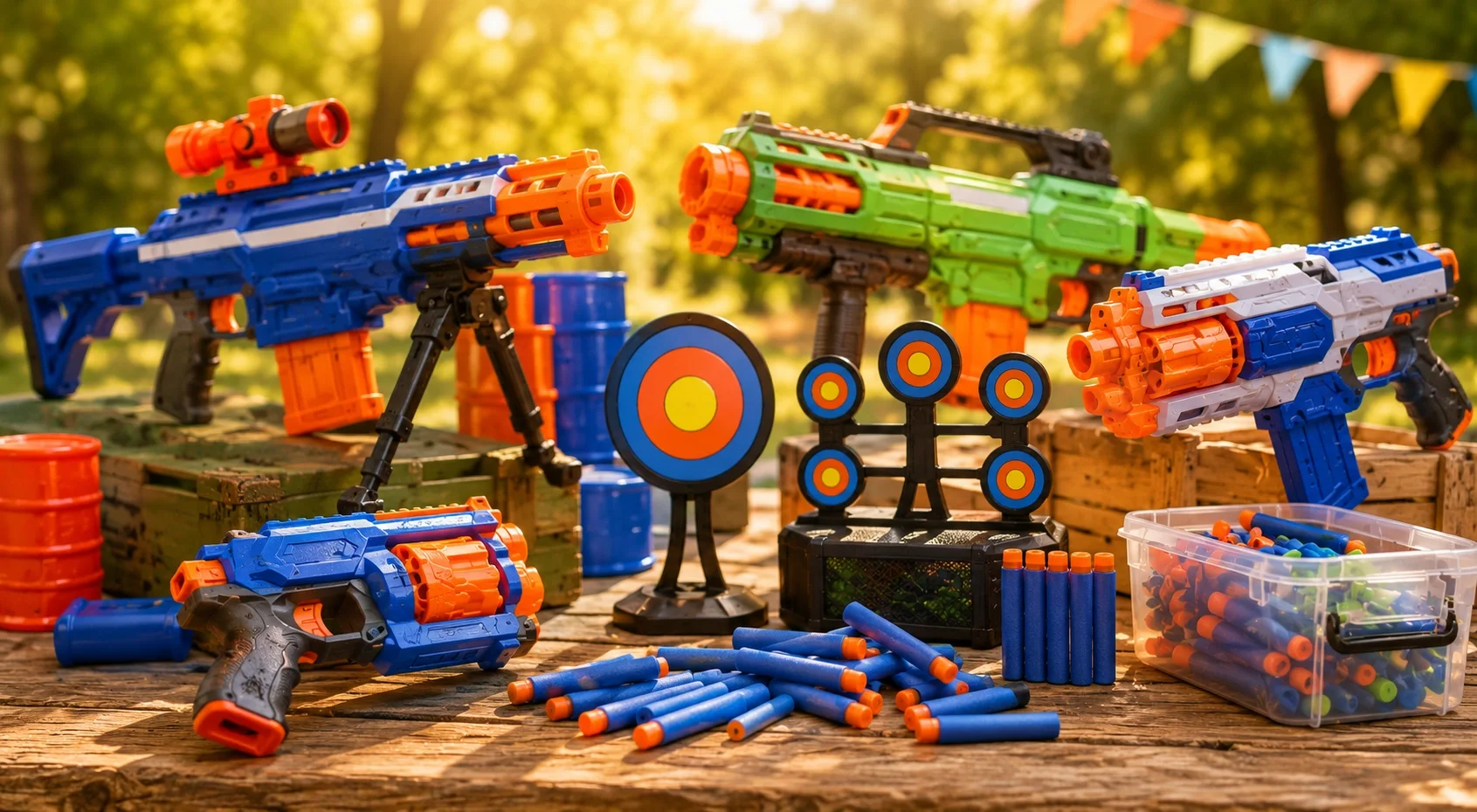 Foam blaster toys for active play